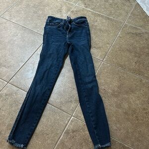 Free People straight leg high rise denim